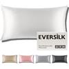 EVERSILK Federa per cuscino seta di gelso 22 Momme, 40x80cm Bianco