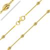 Planetys - Catena a maglia Moon ovale diamantata argento 925/1000 placcato oro giallo 18 carati larghezza 3,2 mm 40-45-50-55-60-65-70 cm, Argento sterling Oro giallo Argento, Diamante