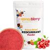 Honeyberry Polvere di Ribes Rosso Liofilizzato 100g - Frutta Liofilizzata in Polvere - Polvere di Bacche Disidratate per Frullati, Yogurt e Dolci - Ribes Rosso Disidratato in Polvere Naturale e Senza Additivi
