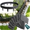 VOUNOT® Bordura per Aiuola Effetto Pietra 5m, Bordo Giardino Decorativa in PP Resistente, Facile da Installare per Vialetti, Aiuole e Prati, Set da 20 Pezzi, Grigio