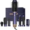 OKWRAP 6 in 1 Air Styler & Spazzola Asciugacapelli OKWRAP Multifunzione 6 IN 1 Asciugacapelli Air StylerCon Spazzola Lisciante Ferro Arricciacapelli ad aria Calda