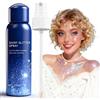 HONGECB Spray glitterato per capelli e corpo, spray per capelli, 150 ml, spray glitter per capelli e vestiti, asciugatura rapida per Halloween, carnevale