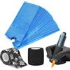 ATOMUS 200pcs Disposable Tattoo Pen Bag Black with 2pcs Self-adhesive Bandage Plastic Cover Bags Tattoo Machine Pen Bag Tattoo Machine Accessories