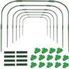 EXLECO 6Pcs Archi per Serra Orto Tunnel per Piante con Clips Cerchi da Giardino per Serra Coperture a Tunnel 100x85cm Cerchi per Serre Tunnel per Piante da Giardino per Copertura Piante Frutta Verdura
