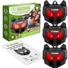 ISOTRONIC Repellente Solare Animali Selvatici LED Rosso, Dissuasore per Procioni Cervi Volpi Cinghiali, Raggio d'azione 40m², Deterrente Efficace Esterno e Giardino, Protezione Sicura (3 Unità)