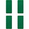 4R Quattroerre.it 5552 Adesivi Rifrangenti Rettangoli Diamond Flat, Verde, Set di 4