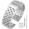 Kai Tian Ingegnere Cinturino Orologio Collegamenti Acciaio Inossidabile Addensati 20mm 22mm 24mm Fibbia Pieghevole Bracciale Avvitare Uomo Donna Argento Nero