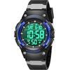 Timever Orologio Digitale Bambini 5 ATM, Cronografo, Doppio Fuso e Timer