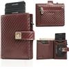 Lavalen Portafoglio Uomo Slim Pelle PopUp - Porta Carte di Credito Uomo Elegante - Portamonete Piccolo - Portacarte Ragazzo - Porta Tessere Tascabile - Mini Wallet - Idee Regalo Papá.