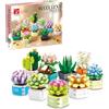 TYCOLE Set di 9 Piante Artificiali Con Piccoli Fiori e Piante Grasse in 1, Giocattolo Creativo Con Blocchi di Costruzione Botanici, Regalo di Compleanno Per Adulti e Bambini Dagli (832 Pezzi)