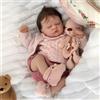 OHIJGN Bambole Reborn Femmina Silicone Originali Sembra un vero Bambino con gli occhi chiusi bambolotti realistica Baby Dolls Regali per Ragazzi