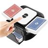 BEE&FLOWER Mischia Carte Automatico 2600mAh Ricaricabile con Auto-Stop | modalità Auto/Manuale Silenzioso e Antiblocco per 1-2 Mazzi Compatibile con Poker, Blackjack e Giochi di Carte Popolari