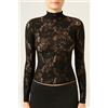 Calzedonia Top In Pizzo Fiori Nero