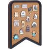 NBEADS Espositore per Spille In Sughero Banner, Bacheca In Legno Da Parete Da 22.5x17.5cm, con Cornice Nera, In Sughero, per Riporre Spille, Ufficio, Casa, Arredamento, 1.8cm di Spessore