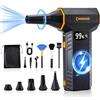WHZOHCAR Aria Compressa Elettrico Senza Fili 4 Velocità 20000RPM/Min Soffiatore Aria Compressa with LED Light Mini Soffiatore a Batteria con display LCD per Auto, PC, Tastiera, All'aperto, Casa