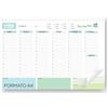 fueis Planner Settimanale da Tavolo Spiralato Senza Date Formato A4 Fronte e Retro - Planning Settimanale 2026 con Spirale Metallica per Casa, Ufficio o Studio - 96 settimane