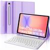 IVEOPPE Cover Tastiera per Samsung Galaxy Tab S10 Lite/S9 FE/S10 FE 10.9/S9 11, Tastiera Italiano QWERTY Bluetooth Senza Fili Staccabile, Custodia con Portapenna, Viola chiaro