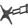 BONTEC Supporto TV da Parete 26-65", Staffa Orientabile e Inclinabile con Braccio Estensibile 950mm, Design Salvaspazio per Smart TV e Monitor, VESA 400x400mm, Portata 35 kg, con Fascette