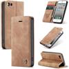 Ottcooed Cover per iPhone SE (1.Gen 2016) / iPhone 5 / iPhone 5S Custodia, Cover Pellicola a Libro Portafoglio in Pelle Porta Carte Protettiva Slot per Scheda Flip Case con iPhone 5S, Marrone