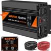 SolaYnc Inverter 1500W/3000W 12V 220/230V onda sinusoidale pura Inverter per auto con schermo LCD, telecomando, prese UE, porta USB, adatto per camper, roulotte, impianti solari