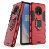 MaiJin LuluMain Compatibile con OnePlus 7T Cover, Custodia Armor Anello Cavalletto (Funziona con Il Supporto Magnetico per Auto) Case Paraurti per OnePlus7T (Rosso)