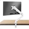 HILLPORT Braccio Monitor Singolo Staffa Monitor Scrivania Braccio Supporto LED LCD 17-34 Pollici, Vesa 75 mm e 100 mm, 2-9kg, Molla a Gas Bianco, M5W