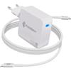 PAEBAI+ Caricatore USB C 100W PD GaN Alimentatore per MacBook Pro, MacBook Air, Google Pixelbook, ThinkPad, Dell XPS, iPad Pro, Samsung Galaxy S24/S23, iPhone 17 16 15 Pro Serie