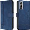 Bravoday Cover per Vivo Y72 5G / IQOOZ3 5G / Y53S / Y52 5G, Flip Custodia in Pelle PU Portafoglio Custodia per Vivo Y72 5G, con Slot per Schede, Blu