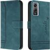 Bravoday Cover per Vivo Y72 5G / IQOOZ3 5G / Y53S / Y52 5G, Flip Custodia in Pelle PU Portafoglio Custodia per Vivo Y72 5G, con Slot per Schede, Verde