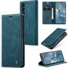 Sojlecyu Cover per Samsung Galaxy S23 Plus 5G Custodia, a Libro Portafoglio in Premium Pelle PU Porta Carte Flip Case Supporto Protezione Case Cover per Samsung Galaxy S23 Plus 5G, Blu verde