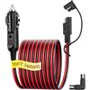 SinLoon Cavo di ricarica per accendisigari SAE da 14 AWG, 12 V, presa accendisigari da auto a SAE a sgancio rapido, prolunga con fusibile e luce LED (10 FT, 3 M)