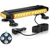 eSynic 12/24V Lampada Emergenza 30 LED per Auto Tetto 7 Modalità Luce Strobo LED Ambra con Interruttore Controllo e 5M Cavo Accendisigari 30W Faro Lampeggiante Impermeabile per Camion Fuoristrada SUV - Emark