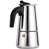 HERCHR Caffettiera per Induzione 100ml, Caffettiera classica in acciaio inox con ergonomico dell'impugnatura in bachelite, Italiana Caffè Percolatore Per uso domestico in campeggio
