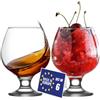 NORDIC SCHILLER Calici da Birra Set 6, 390 ml, 100% SENZA PIOMBO Bicchieri da Cognac, Bicchieri da Brandy Snifter, Bicchieri da Birra Con Stelo, Bicchiere Tulipano