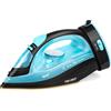 ZStarlite Ferro a vapore senza fili, 2400 W, ferro da stiro Powersteam, ultra ceramica, anticalcare e antigoccia, funzione acqua spray, vapore verticale, autopulente con serbatoio dell'acqua da 320 ml