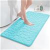 chakme Tappetino da bagno in memory foam - Tappetino da bagno assorbente - Tappetino decorativo per doccia - Tappetino antiscivolo per bagno e soggiorno - 60 x 120 cm - Blu melograno