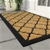 Qingbei Rina Tappetini per esterni per porta d'ingresso, 80 x 120 cm, resistente, antiscivolo, lavabile, tappetino per porta d'ingresso, tappetino posteriore in gomma impermeabile