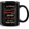 Joymaking Regalo di pensionamento per pensionati, tazza da caffè, regalo di pensionamento per uomini, regalo di pensionamento per l'inizio del pensionamento, regalo di addio - Ich bin im Rhuestand, il