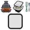HA BIN Paraschizzi Magnetico in Acciaio Inox per Friggitrice ad Aria Ninja Crispi FN101 - Accessorio Airfryer Anti Grasso con Rete Fina, Protezione Resistente e Facile da Pulire (1PCS)
