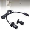 Guangyu Mini faretto LED a doppia testa USB 3 W, orientabile a 360°, per armadio, luce bianca calda, corridoio, gallerie, negozi, armadietto per gioielli