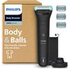 Philips Bodygroom Serie 5000 - Rifinitore per uomo con Sistema a tripla protezione, Rifinitura e rasatura intima, Impermeabile al 100%, 100 minuti di autonomia, Modello BG5485/30
