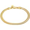 Elli Bracelet Ladies Flat Elegant Snake Chain Herringbone Trend In 925 Sterling Silver Gold Plated