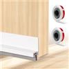 OMIGA Paraspifferi Porta Blindata 2 Pezzi Guarnizioni a Spazzola 100cm Autoadesive Guarnizione Porta per Porte Barriera Sottoporta Anti Insetti Polvere Aria Fredda (Bianco)