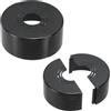 PATIKIL Flangia Divisa a Parete, 20/25/32mm Copri Tubi Termosifoni Copertura Piastra Rotonda in ABS Spessore Tagliabile per Tubo Acqua Rubinetto Decorazione,30mm Altezza, 2 Pezzi, Nero