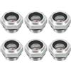 PATIKIL Aria Compressore Olio Mirino Vetro, 6pz G 3/8 Filetto Maschio Alluminio Lega Olio Liquido Livello Indicatore Aria Compressore Parti con O-ring