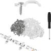 SGYKJ 100 clip di fissaggio per strisce LED, supporto per strisce LED da 10 mm, fissaggio per catene luminose, con 100 viti