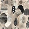 ANLIKY-Pro Carta da parati autoadesiva con motivo scandinavo Flat Art, 44X300CM pellicola decorativa rimovibile con stampa senza cuciture in stile bohémien africano per mobili