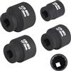 MIGUBIGU 4 Pezzi 1/2'' Set di Bussole a Impatto, 36 32 30 24 mm, Prese Metriche Esagonale, Bussola Poligonali a 12 Punto, Set di Dadi Multidenti in Acciaio Cromo Vanadio