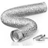 HG Power Tubo Flessibile 100mm Lunghezza 3m Tubo Cappa Cucina con 2 Morsetti in Acciaio Inox Adatto per Cappe Aspiranti