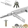 NAXIXI SS001 Pro Lock Pick Tool,2 in 1 Kit di picking serratura & Master Key Decoder,grimaldelli in acciaio inox per principianti,Serrature pratiche per serratura serratura,Set di grimaldelli per serrature